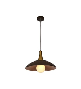 S Retro Rustik Metal Sarkıt Avize Siyah Içi Beyaz Mat Gold Askı B04