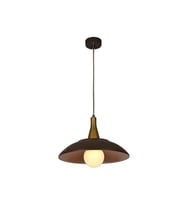 S Retro Rustik Metal Sarkıt Avize Siyah Içi Beyaz Mat Gold Askı B04