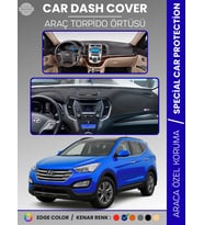 HYUNDAİ SANTAFE (2012-2017) Torpido Örtüsü Ön Göğüs Tam Uyum Çatlamayı Önler Kaymaz Kolay Montaj