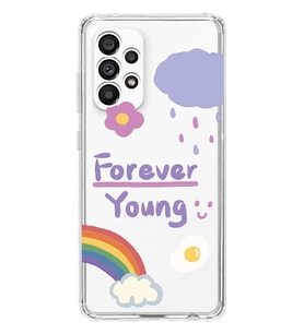 Samsung Galaxy A53 Uyumlu Forever Young Tasarımlı Şeffaf Telefon Kılıfı