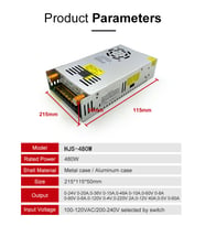 AYARLI ADAPTÖR 0-120 Volt 8.5 Amper 480 Watt METAL KASA