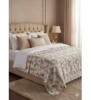 Çift Kişilik Baskılı Pike Yatak Örtüsü Daisy 200x230 cm (Kamuflaj)