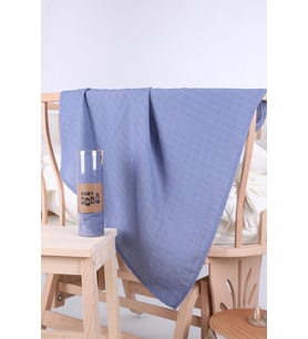 Babyhola Müslin Örtü 80x80cm Düz Renk Kare Dokuma Organik Hediyelik Emzirme Alt Açma Yenidoğan Puset Örtüsü (Lacivert)