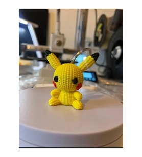 hayatvesanat  Örgü Şeklinde Pikaçu Anahtarlık/ Pikachu Çanta Akseuarı 2'li