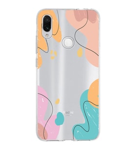 Xiaomi Redmi Note 7 Uyumlu Kapak Karışık Renkler Tasarımlı Şeffaf Silikon Kılıf