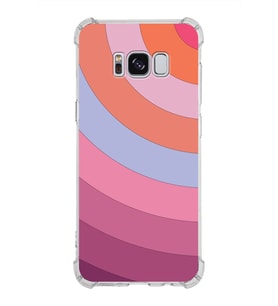 Samsung Galaxy S8  Köşe Korumalı Antişok Kapak Renk Cümbüşü Tasarımlı  Silikon Kılıf (Şeffaf)