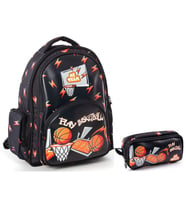 Me Çanta Me Team Play Basketbol Okul Sırt Çantası ve Kalemlik Seti (Çok Renkli)