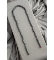 Hematit Doğal Taş Parlak Füme Rondela Kesim 5x3mm Dizi