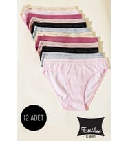 Tutku 12' li Bayan Perla Bikini Külot Kombin 0599 (Çok Renkli)