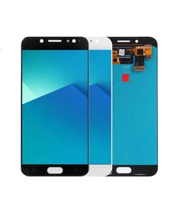 Samsung Galaxy C8 C7100 ile Uyumlu Oled Ekran Dokunmatik (Beyaz)