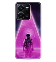 Vivo Y35 Kılıf Resimli Desenli Silikon Platinium Series Astro Purple2 1907