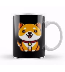 Baby Doge Coin Kupa Bardak Porselen