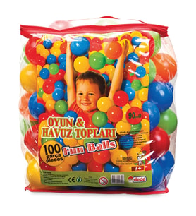 Oyun Havuz Topu 100'lü PVC (9 mm.) - Oyun Topları - Havuz Topları - Renkli Toplar