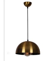 Retro Metal Sarkıt Avize Rustik Tekli Sarkıt Eskitme Cafe Mutfak Aydınlatma 30 cm (Burnt Olive)