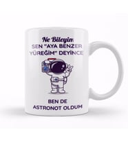 Aya Benzer Yüreğim Kupa Bardak Porselen