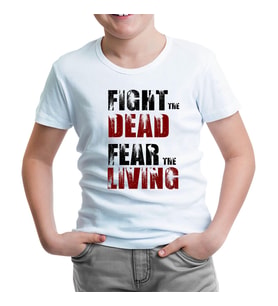 The Walking Dead - Fight Beyaz Çocuk Tshirt
