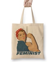 Rosie Riveter Feminist Bez Çanta Uzun Saplı