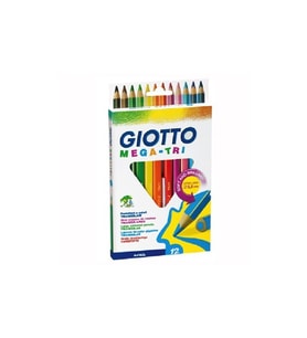 Giotto Mega Tri Kuru Boya Kalemi Asklılı Paket 12'Li