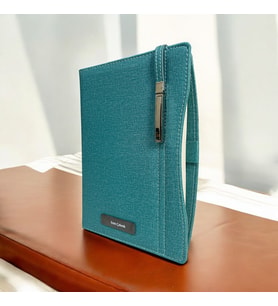 2025 Günlük Ajanda Notebook Çizgili Üstten Metal Kilitli Lüx Model 17x24 - Kişiye Özel Isimli (Turkuaz)