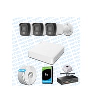 Provzen Hikvision 3’lü İP 4MP Güvenlik Kamerası Seti Colorvu Mikrofonlu Olay Anında Bildirim