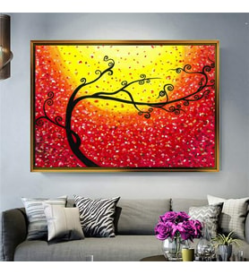 Altın Çerçeveli dekoratif tablo l484 (Gold)