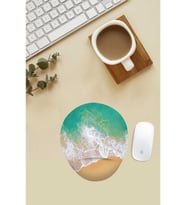 Deniz Ve Kumsal Desenli Bilek Destekli Mouse Pad
