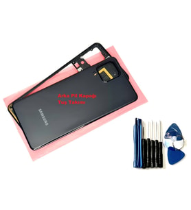 Samsung Galaxy A22 A225 4G FULL KASA Aka Pil Batarya Kapağı (TAMİR SETİ) SİYAH