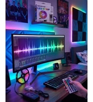 5050 RGB LED Şerit 5 Metre Uzaktan Kumandalı Ortam Aydınlatma Led