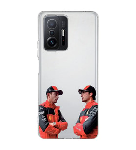 Redmi Mi 11T/Mi 11T Pro Uyumlu Carlos Sainz ve Charles Leclerc Formula 1 Desenli Şeffaf Kılıfı