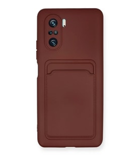 Mey İthalat® Mi 11i Kılıf Kelvin Kartvizitli Silikon - Bordo