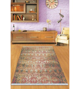 Taba Modern Dokuma Pamuk Tabanlı Kaymaz Kilim KLM052