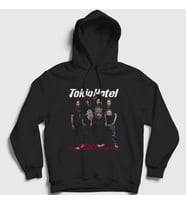 Presmono Unisex Siyah Band Tokio Hotel Kapüşonlu Sweatshirt 445197tt