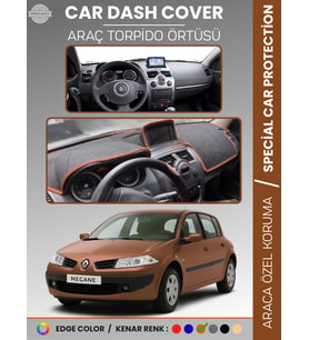 RENAULT MEGANE 2 NAVİGASYONLU BÜYÜK EKRAN (2003-2009) Torpido Örtüsü Ön Göğüs Halı Torpido Koruma