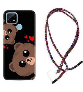 Realme C11 C21 C21Y C25Y C11 2021 Kılıf Boyun Asklı Rasta Silikon Love Animals 1780