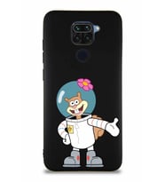 Xiaomi Redmi Note 9 Soft Premier Kapak Sandy Tasarımlı Silikon Kılıf - Siyah (Şeffaf)