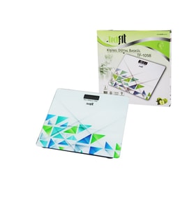 DESENLİ CAM TEMPERLİ DİJİTAL BASKÜL TERAZİ 180KG/100GRLCD EKRAN - SENSÖR (5343)