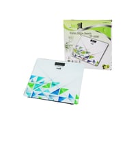 DESENLİ CAM TEMPERLİ DİJİTAL BASKÜL TERAZİ 180KG/100GRLCD EKRAN - SENSÖR (5343)