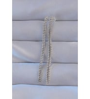 Pirinç Gümüş Renk Zirkon Taşlı Su Yolu Model Küpe 5886 - SSSSSS4128-3799