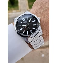 Casio CSISTE197 Kadranı Siyah Kordonu Metalik Renk 2 Yıl Garantili Erkek Kol Saati