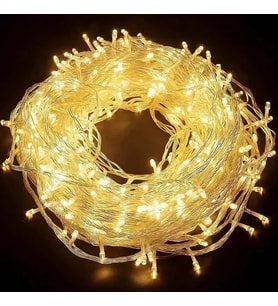 Dodes 10m 60 LED Pilli 2 Kademeli Gün Işığı Şeffaf Kablo