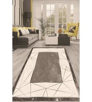 Dijital Kaymaz Taban Yıkanabilir Modern Renkli Salon Halısı Mutfak Halısı Yolluk ND-HT-1257 (Antrasit)