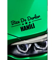 Diyarbakır Hani Siyah Araç Sticker  Diyarbakır Bize De Derler  Hanili 40x15 cm Oto Sticker