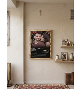 Loveflix Film Afişi Netflix Çerçeveli Tablosu