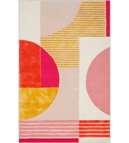 Eliana Home Baskılı, Yıkanabilir Kaymaz Taban Salon Halısı LNA0608 100x150 cm (Pembe)