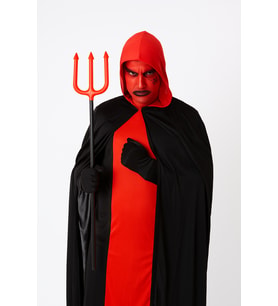 Halloween Cadılar Bayramı Şeytan Mızrağı 52 cm kırmızı 3 Çatllı Katlanabilir Korku Aksesuarı