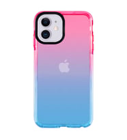 Apple iPhone 11 Uyumlu Kılıf Zore Renkli Punto Kapak (Pembe-Mavi)