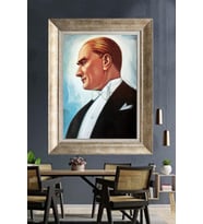 Gümüş Çerçeveli Atatürk Tablo za412