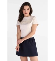 Guess Ketty Bisiklet Yaka Kısa Kollu Kadın Pembe T-shirt V6RI10I3Z14-G6M1