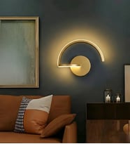 Argus Yarım Daire Led Duvar Aplik 3253-W13-2F-ZZ (Eskitme Altın)