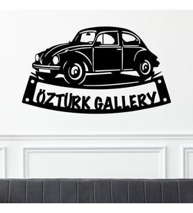 Kişiye Özel İsimli Oto Galeri Temalı Tablo